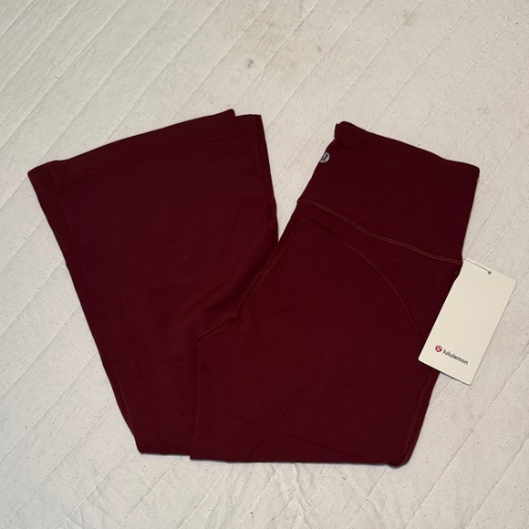 Lululemon Red Merlot Flare Leggings - Picture 1 of 3